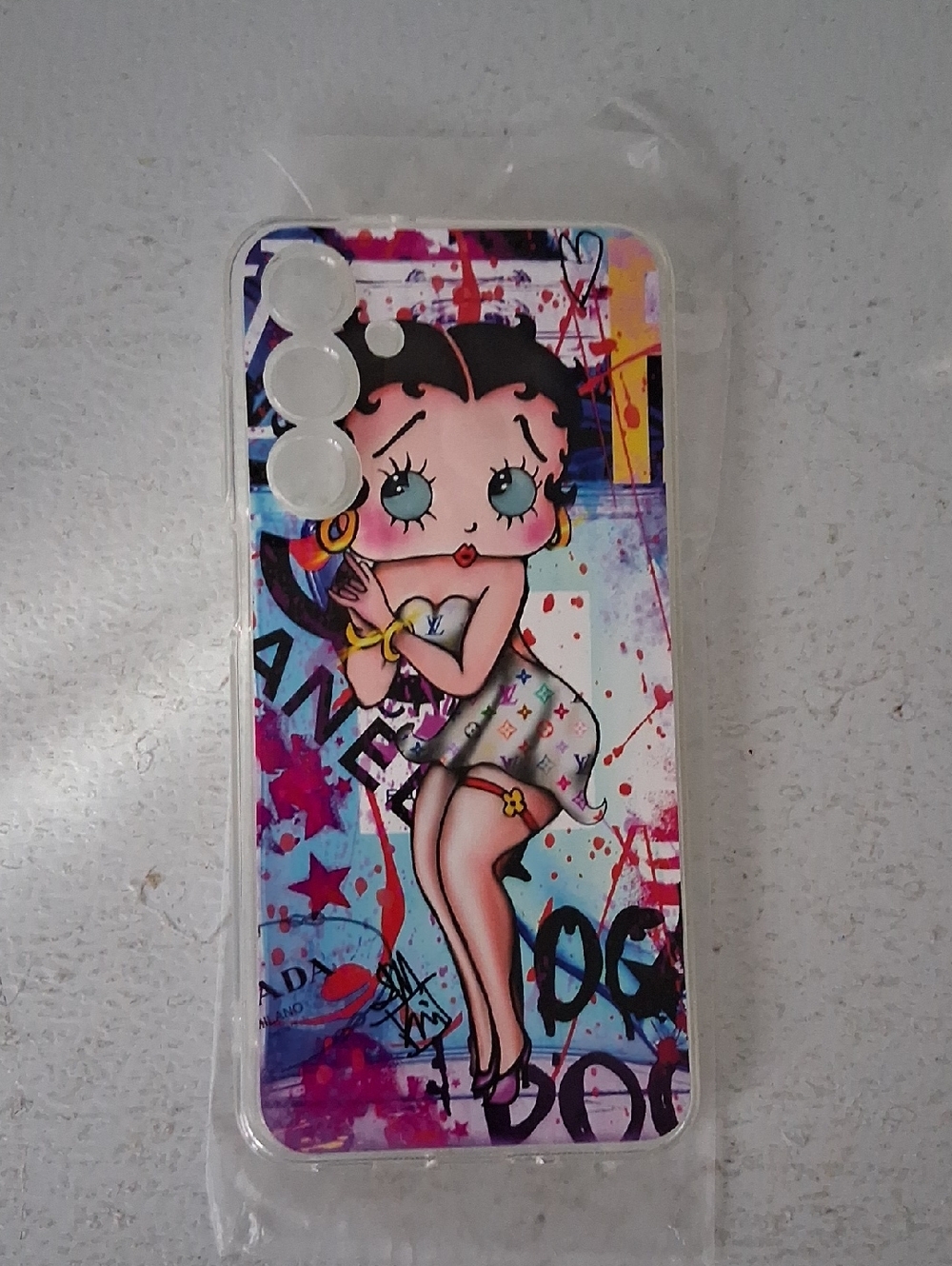 Colorful Betty Boop Cartoon Clear Phone Case - Multicolor Galaxy A16 5g